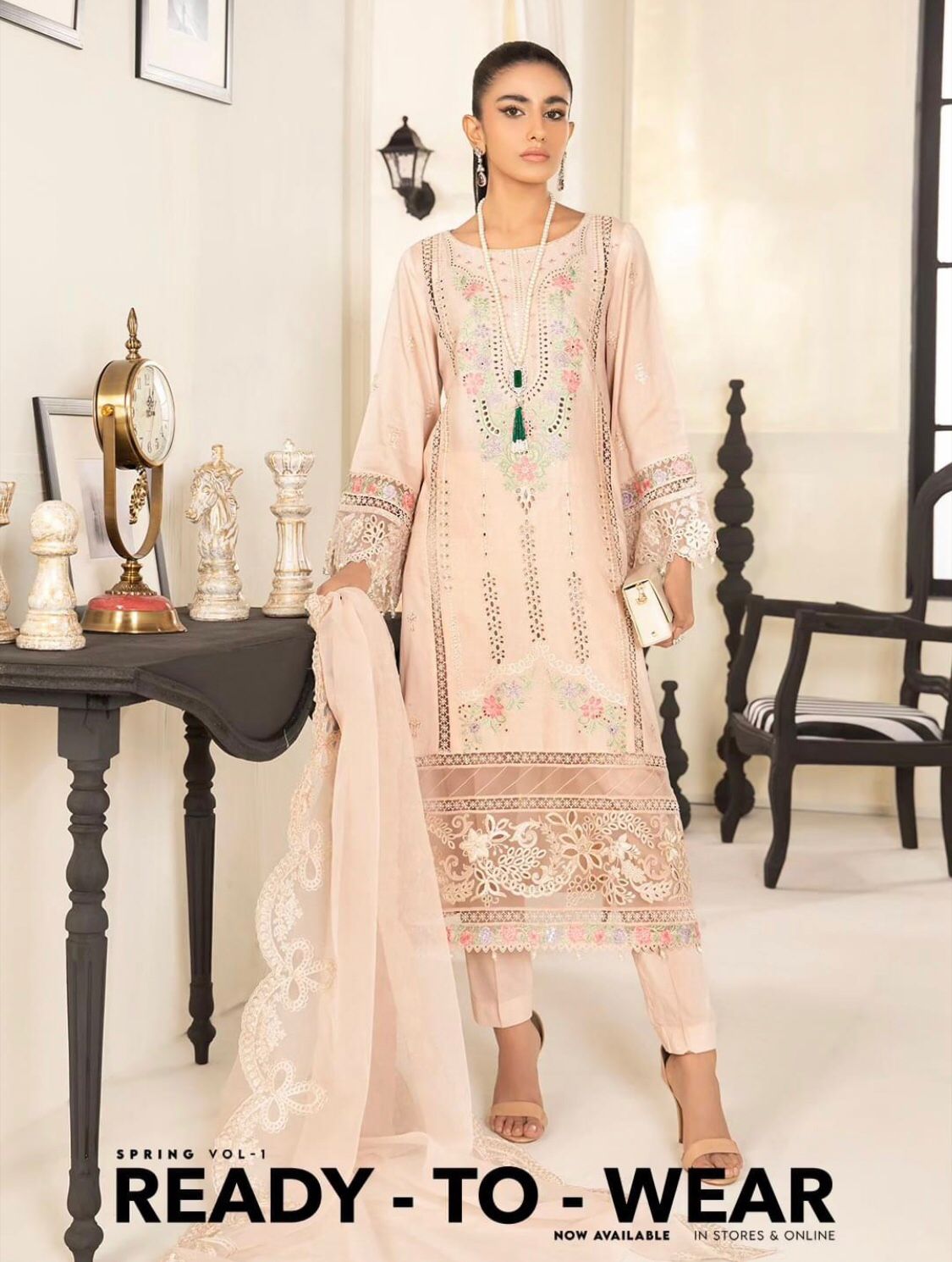 MARIA B X WEARZA MOST ICONIC ARTICLE FULLY CHIKANKARI EID COLLECTION 2024 - Wearza