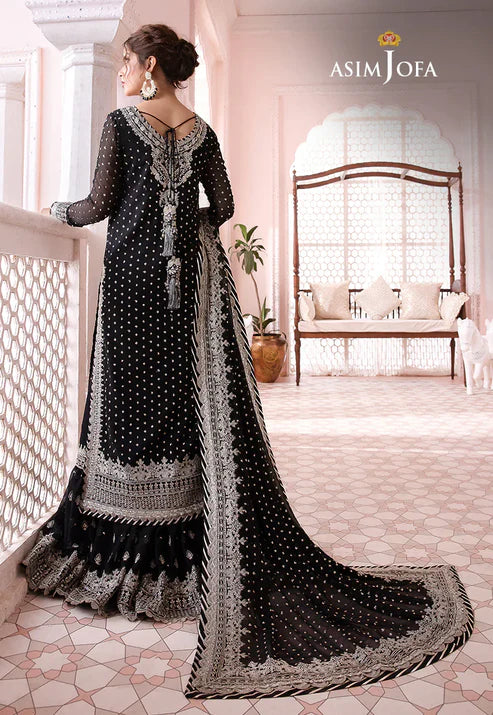 Asim Jofa Chandani Luxury Pure Chiffon Dress 2024 WEARZA