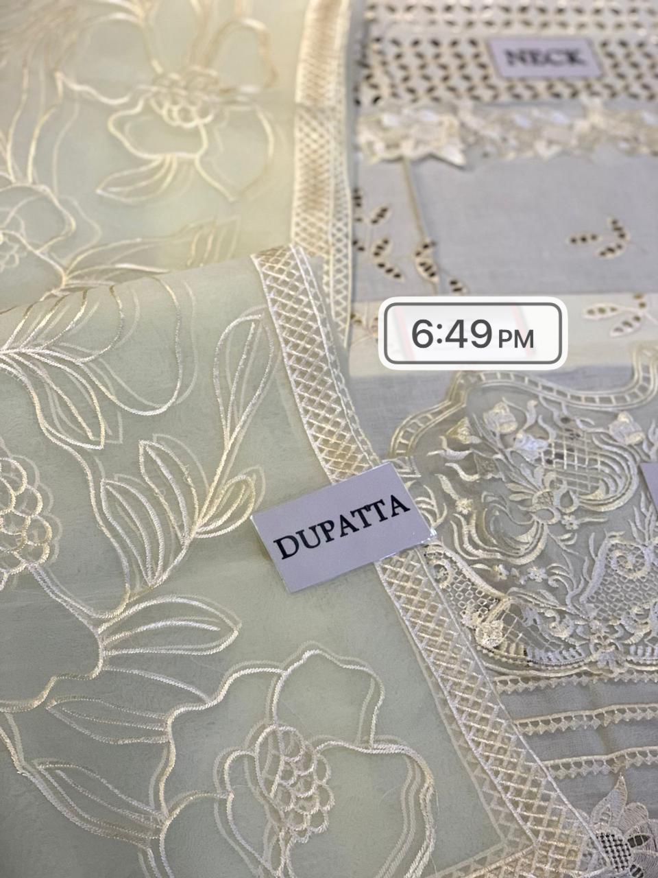 MUSHQ X WEARZA VALENTINA PREMIUM PURE CHIKANKARI LAWN 2024 - Wearza