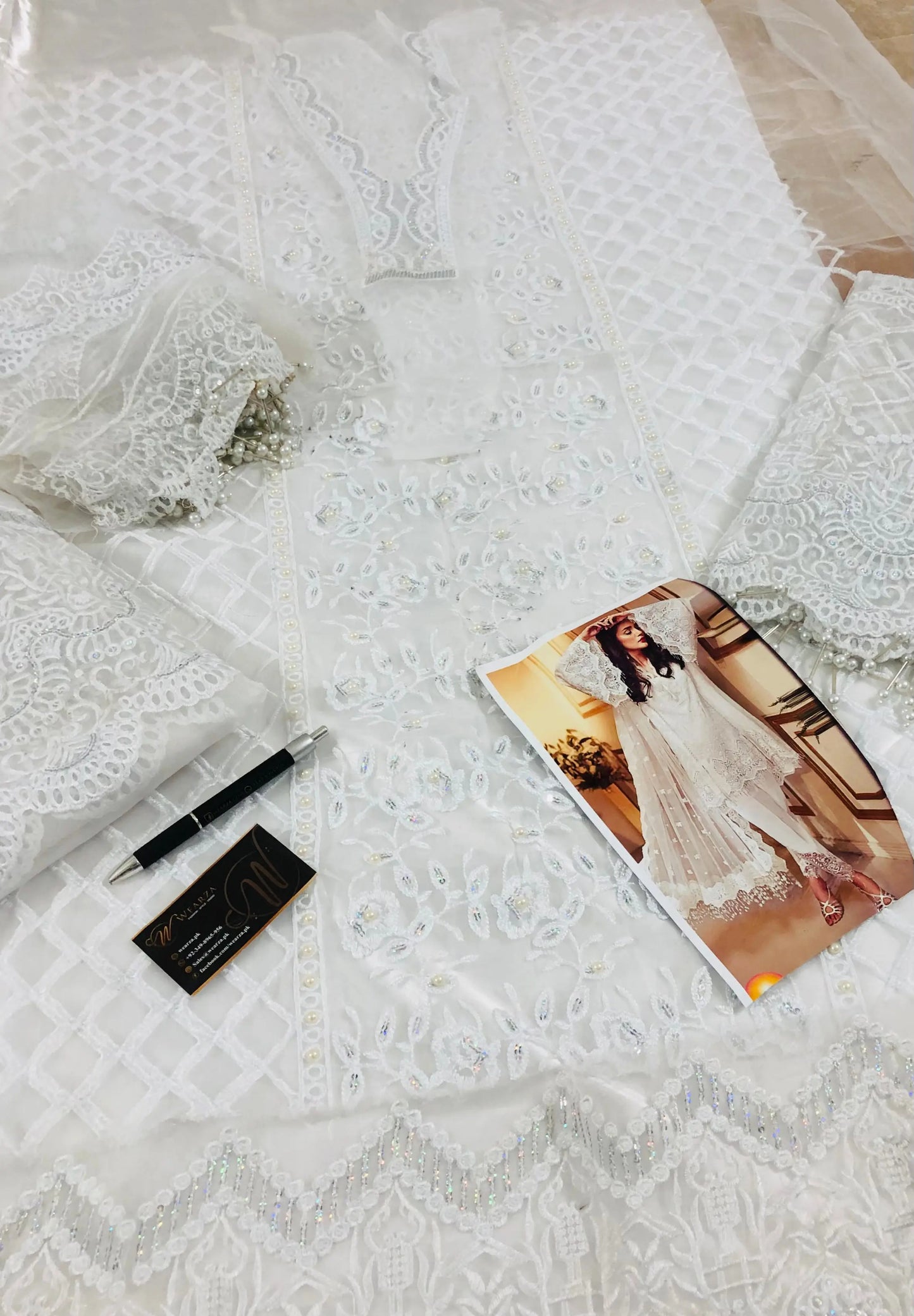 Anaya White Exclusive (SEMI PURE CHIFFON ) 2024 - Wearza