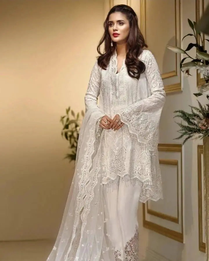 Anaya White Exclusive (SEMI PURE CHIFFON ) 2024 - Wearza