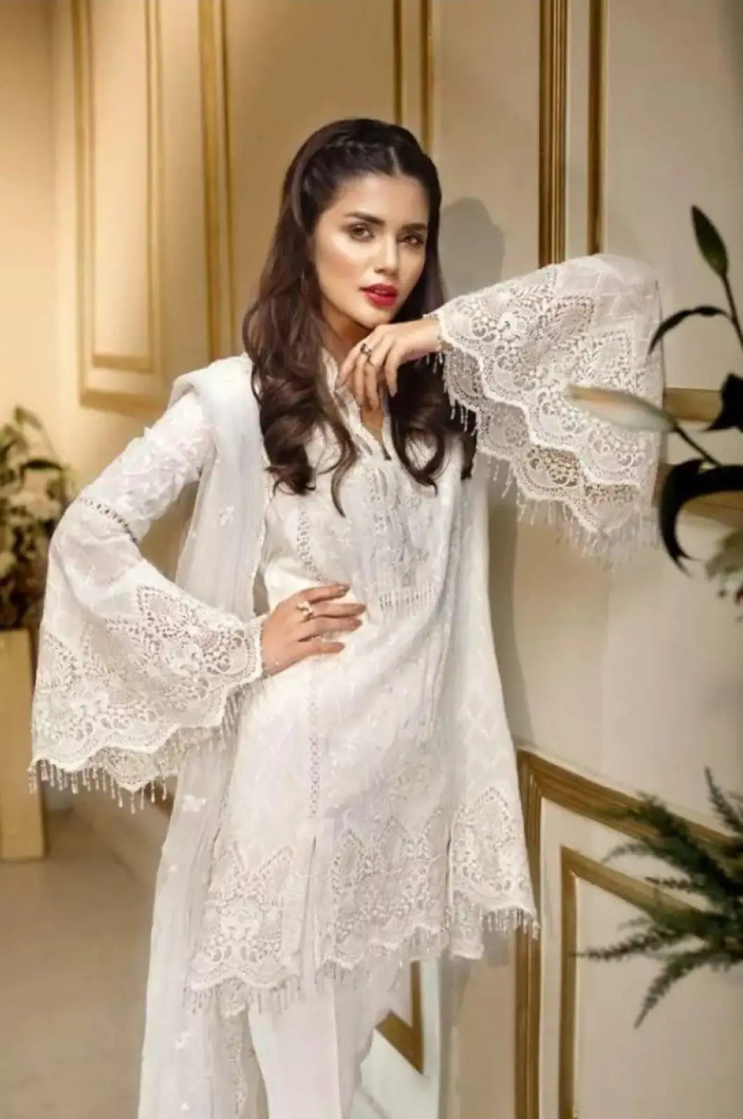 Anaya White Exclusive (SEMI PURE CHIFFON ) 2024 - Wearza