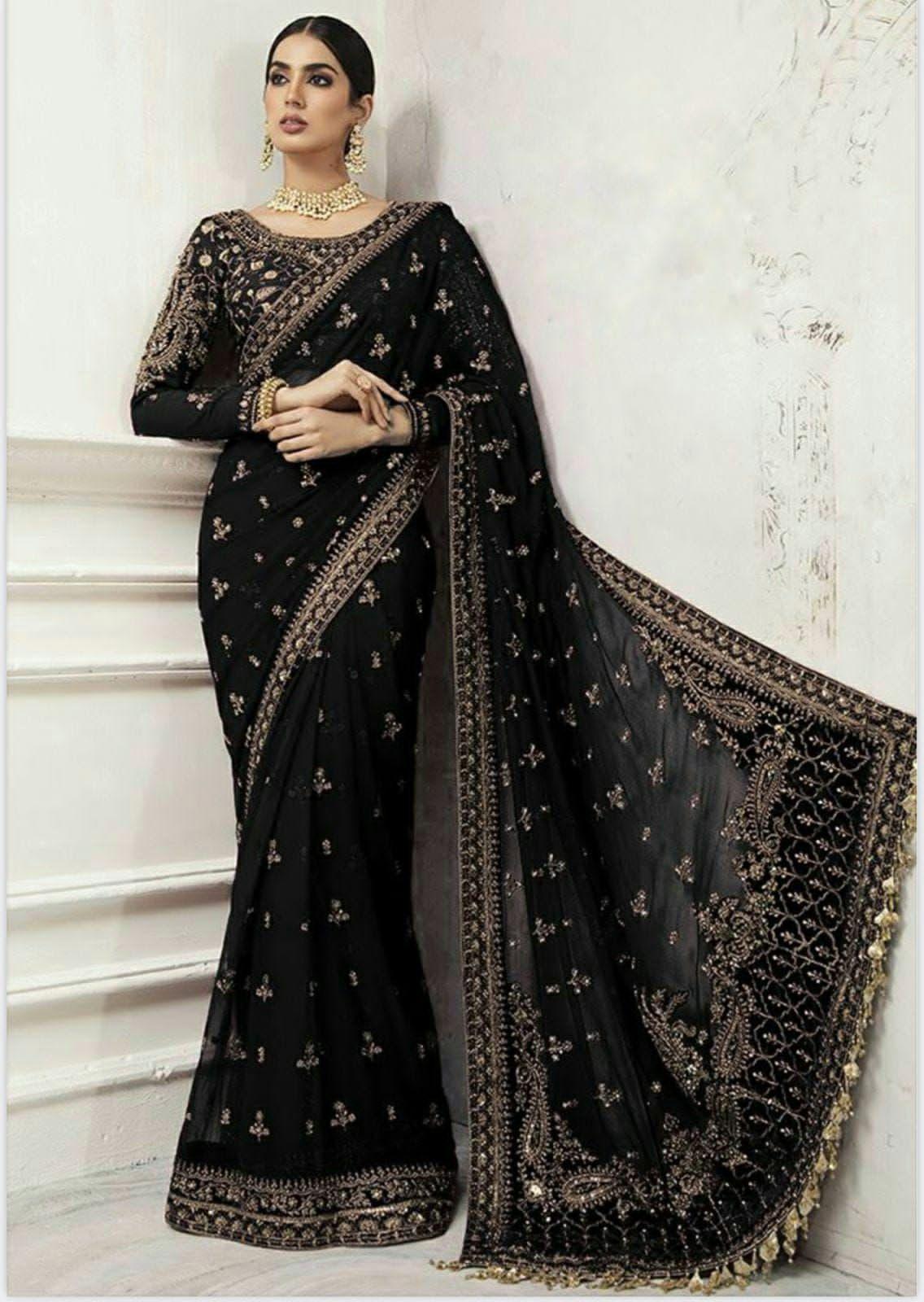 MARIA B SAREE WEDDING COLLECTION 2023 (SOFT NET) - Wearza