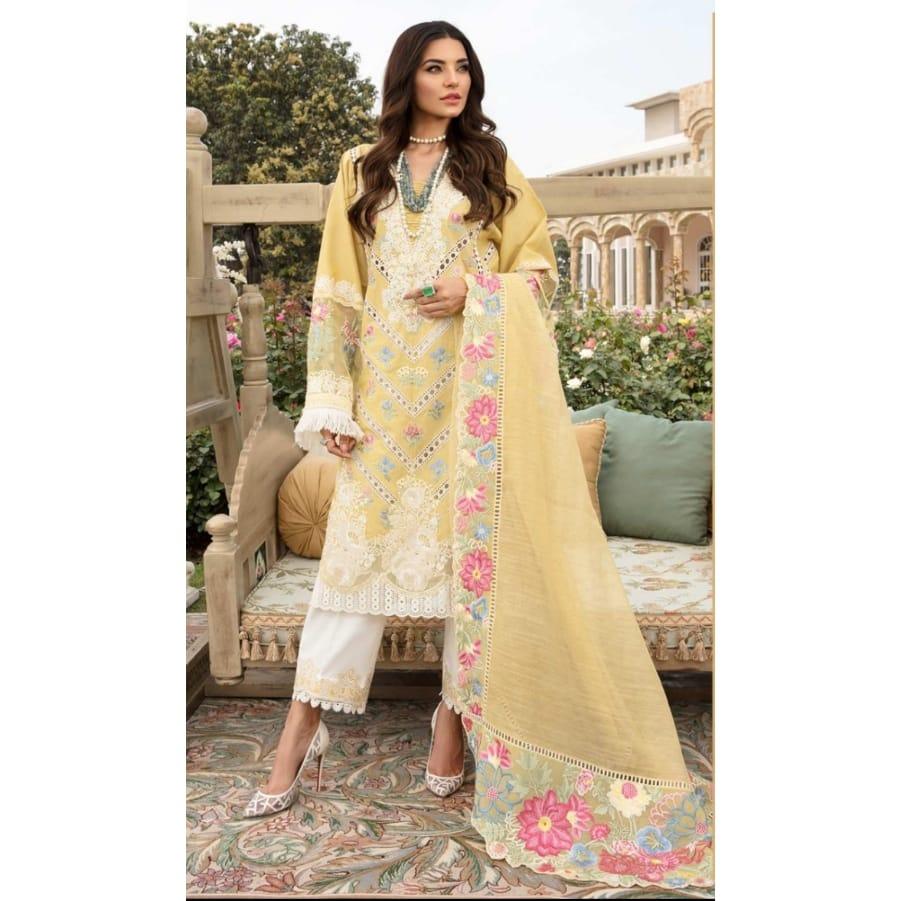 Crimson Luxury Lawn Lemon Color 2023 - Wearza