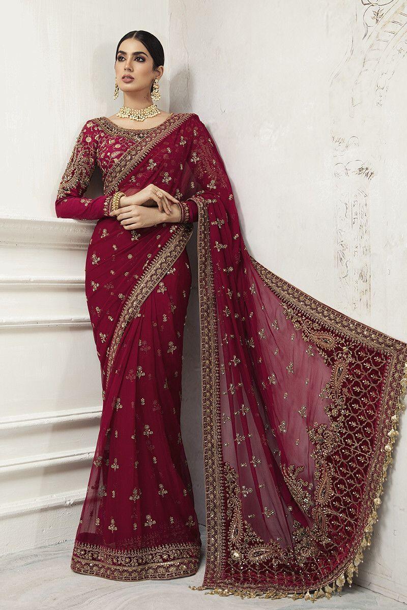 MARIA B SAREE WEDDING COLLECTION 2023 (SOFT NET) - Wearza