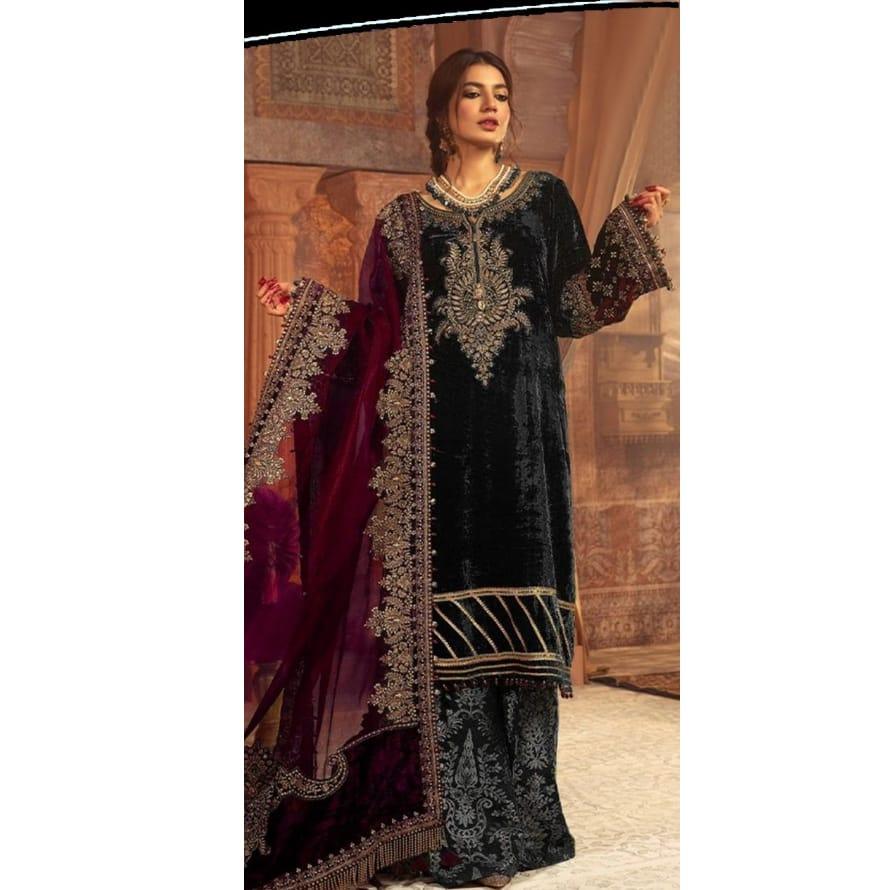 MARIA B VELVET FESTIVE EVENING WEAR (5000 MICRON VELVET) - Wearza