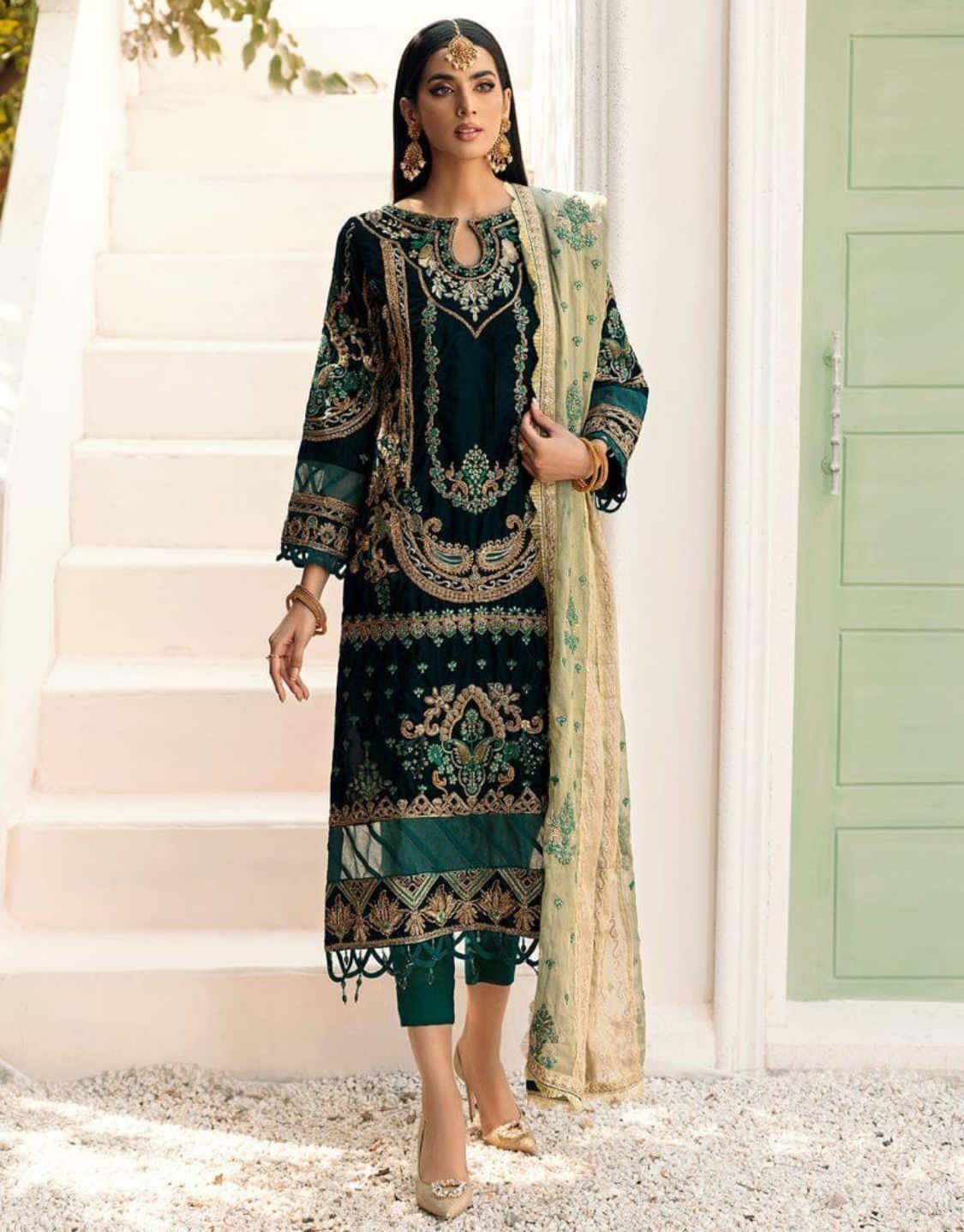 WEARZA® EMAAN ADEEL (100% 9000 VELVET) WITH SOFT NET - Wearza