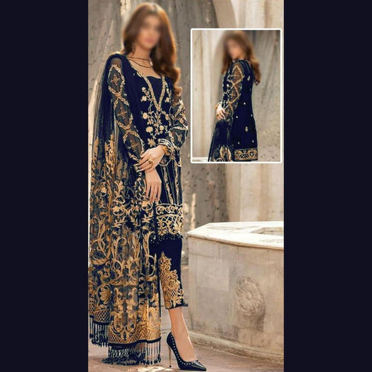 Gulaal Embroidered (100% Semi Pure Chiffon) Suit 2023 - Wearza