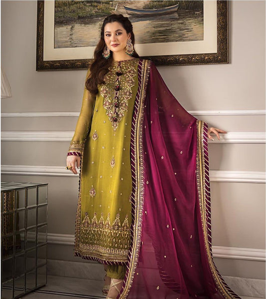 WEARZA® HEAVY EMBROIDERED (100% SEMI PURE CHIFFON) SUIT 2023 - Wearza