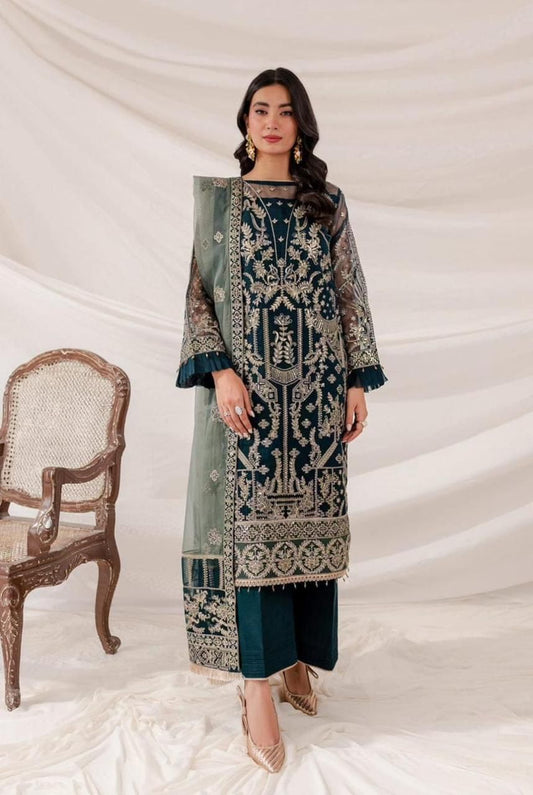 WEARZA® HANIA AMIR EMBROIDERED (100% ORGANZA) SUIT - Wearza