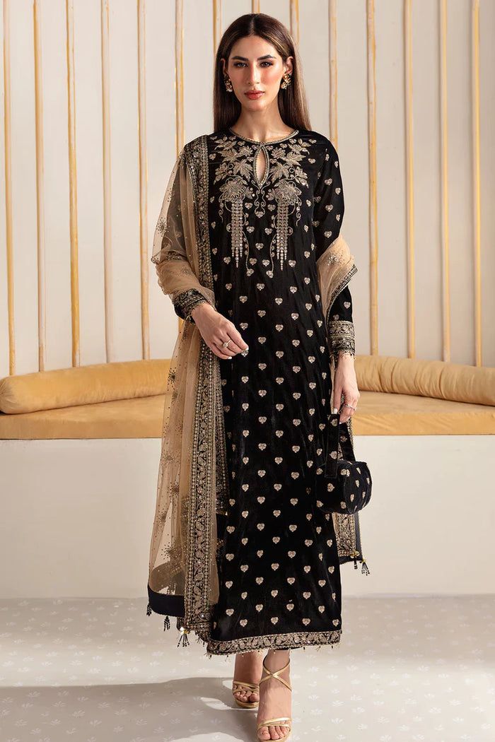 JAZMIN LUXURY VELVET WITH NET SUIT 2024 - Wearza