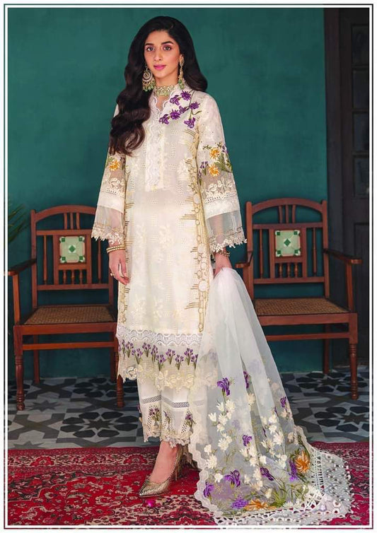 Elaf Premium Luxury Lawn Dress 2024 - Wearza