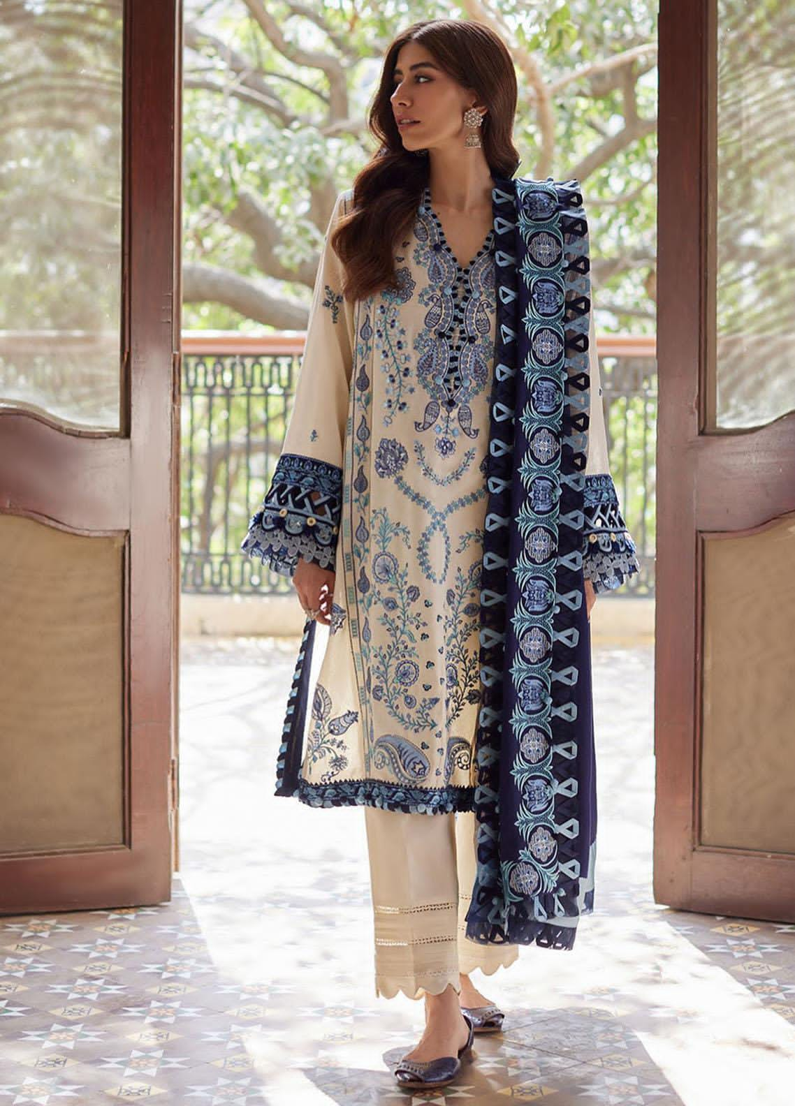 ZAGA PREMIUM LAWN WITH CHIFFON DUPPATA 2024 - Wearza