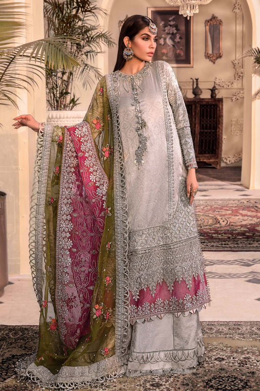 MARIA B PURE ORGANZA SUIT BEST FOR MEHNDI EVENT 2024 - Wearza