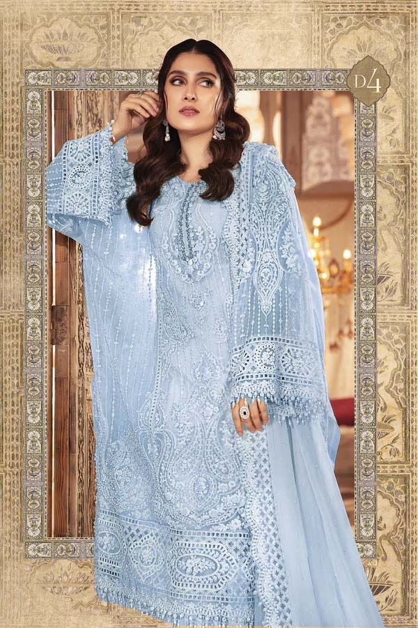 MARIA B PURE ORGANZA WITH SEMI PURE CHIFFON DUPPATA 2024 - Wearza