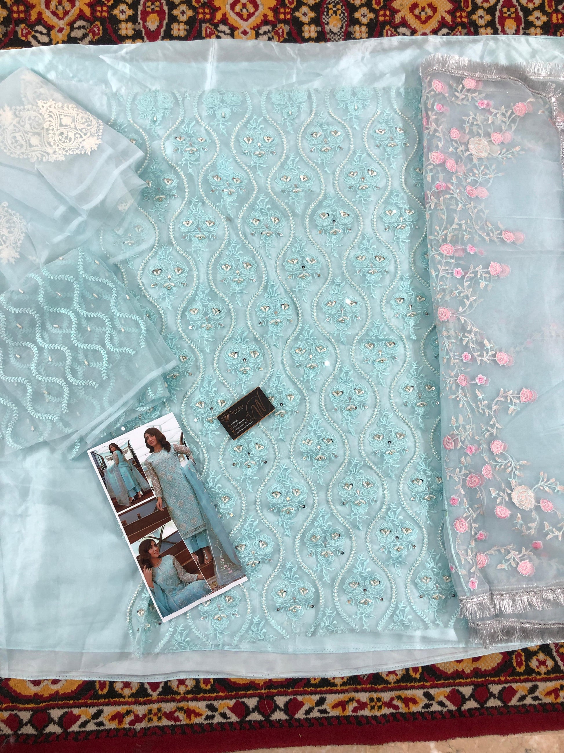 WEARZA PURE ORGANZA FULLY ADDA HEAVY HANDWORK SUIT 2024 - Wearza