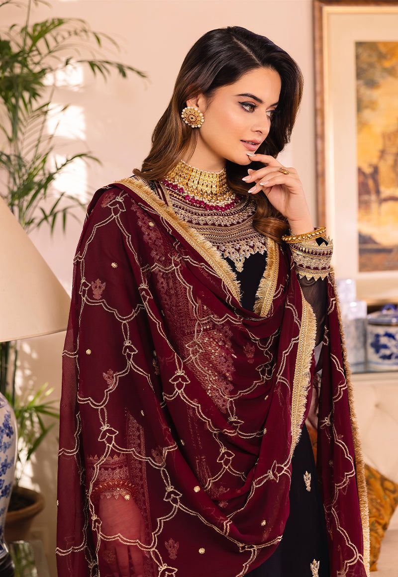 WEARZA® SEMI PURE CHIFFON EMBROIDERED PAKISTANI SUIT 2024 - Wearza