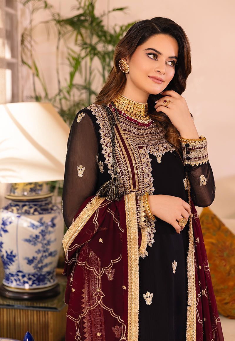 WEARZA® SEMI PURE CHIFFON EMBROIDERED PAKISTANI SUIT 2024 - Wearza