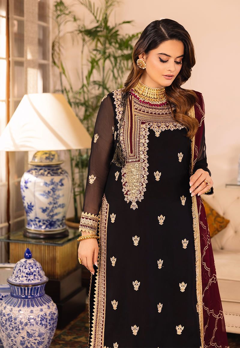 WEARZA® SEMI PURE CHIFFON EMBROIDERED PAKISTANI SUIT 2024 - Wearza