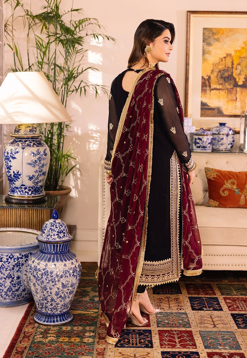 WEARZA® SEMI PURE CHIFFON EMBROIDERED PAKISTANI SUIT 2024 - Wearza