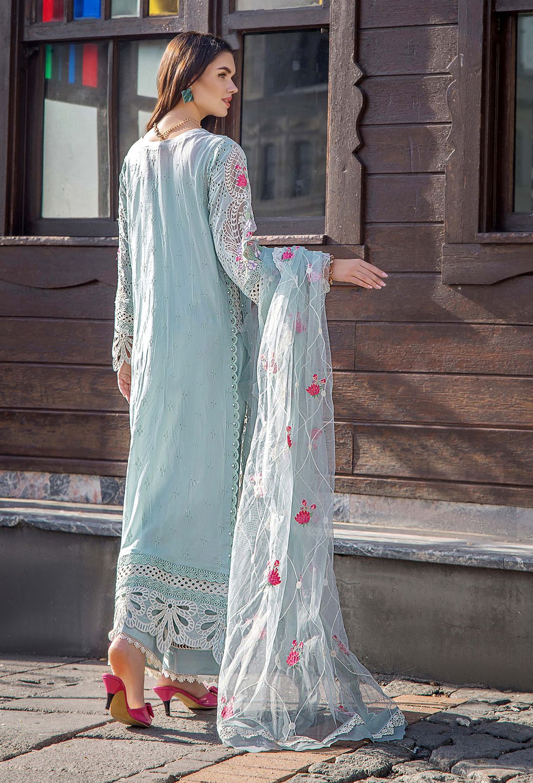 Adan Libas Chikankari Premium Lawn Dress 2024 - Wearza