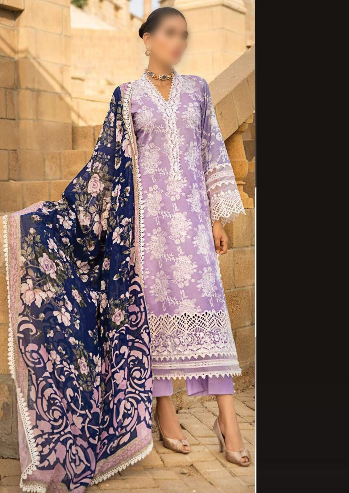 ZAINAB CHOTTANI PREMIUM PURE LAWN WITH PURE PRINTED SILK DUPPATA 2024 - Wearza