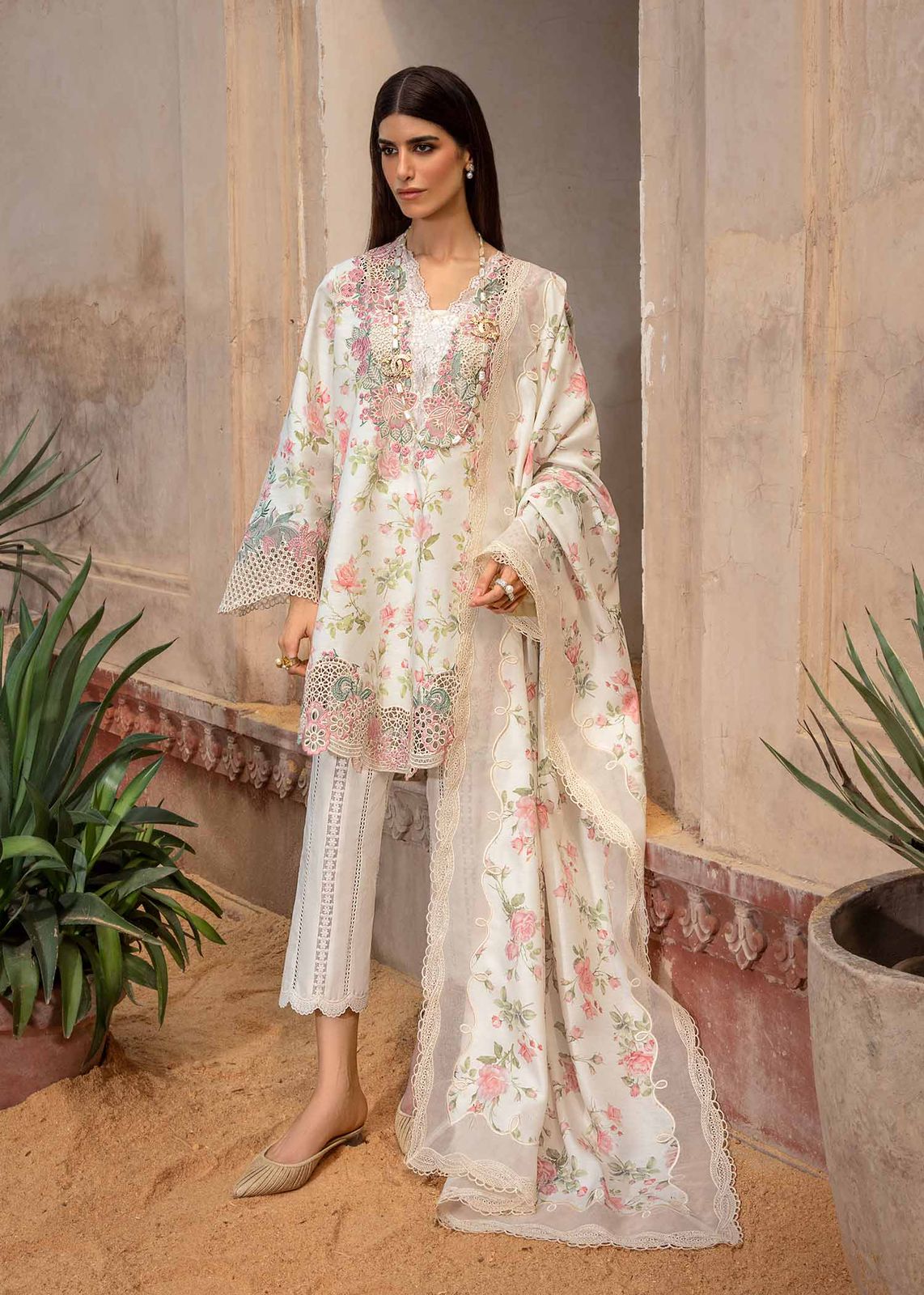 Crimson Printed Embroidered Premium Pure Lawn 2024 - Wearza