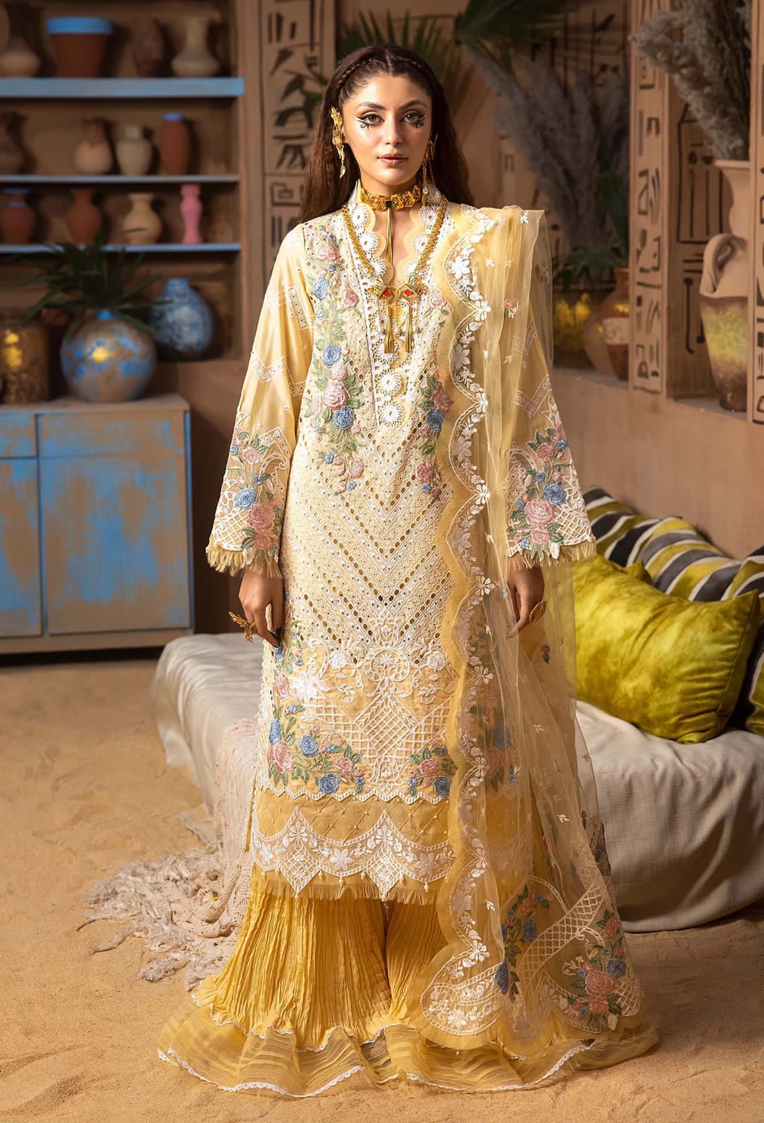 KHADIJA SHEIKH X WEARZA LUXURY LAWN EID COLLECTION 2K24 - Wearza