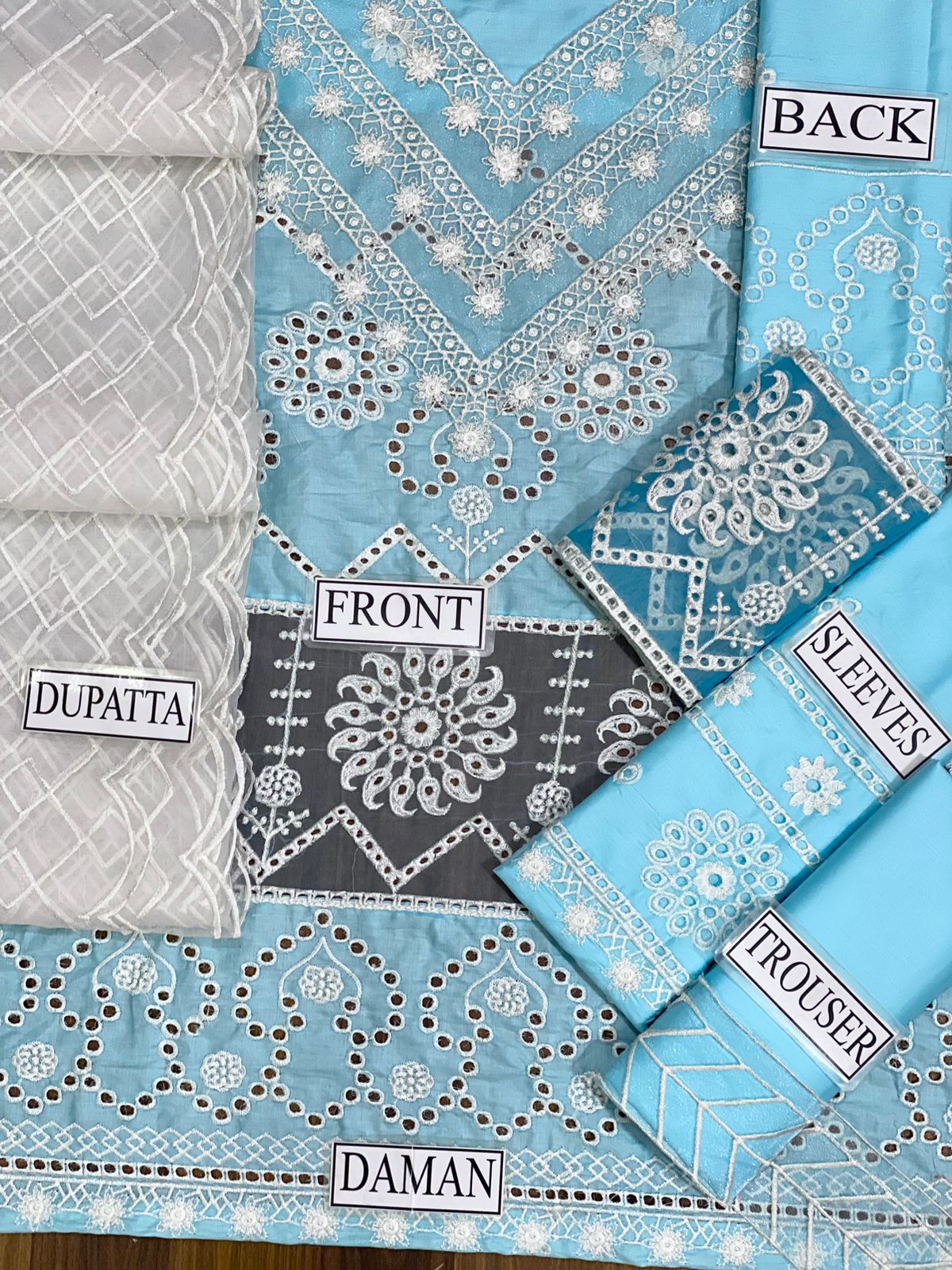 Afrozeh Fully Chikankari 100% Cotton With Pure Organza Duppata 2024 - Wearza