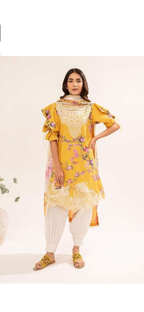 Asifa Nabeel 100% Soft Cotton With Digital Silk Duppata 2024 - Wearza