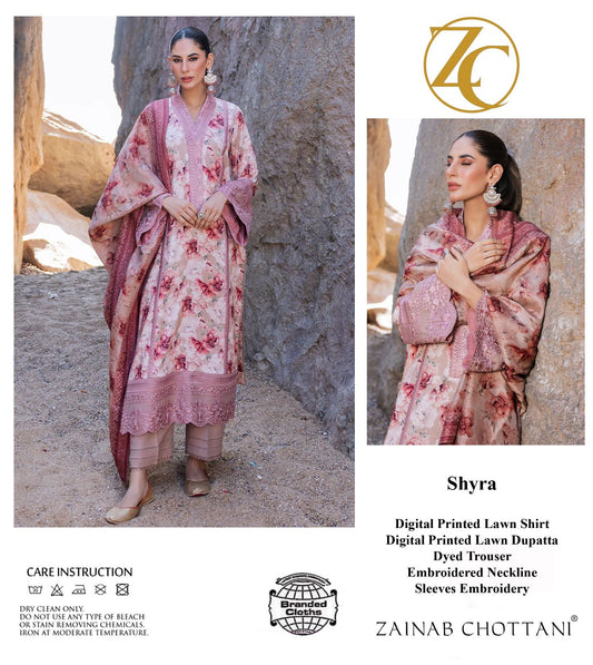 ZAINAB CHOTTANI SHYRA PREMIUM PURE LAWN 2024 - Wearza