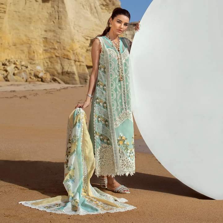 WEARZA X CRIMSON BY SAIRA SHAKIRA PREMIUM PURE LAWN EID COLLECTION 2024 - Wearza