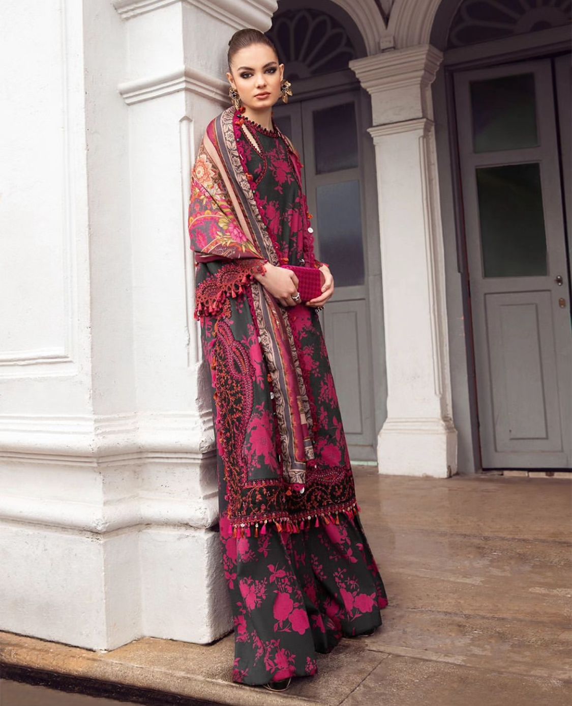 MARIA-B MPRINT PREMIUM PURE LAWN WITH CHIFFON DUPPATA 2024 - Wearza