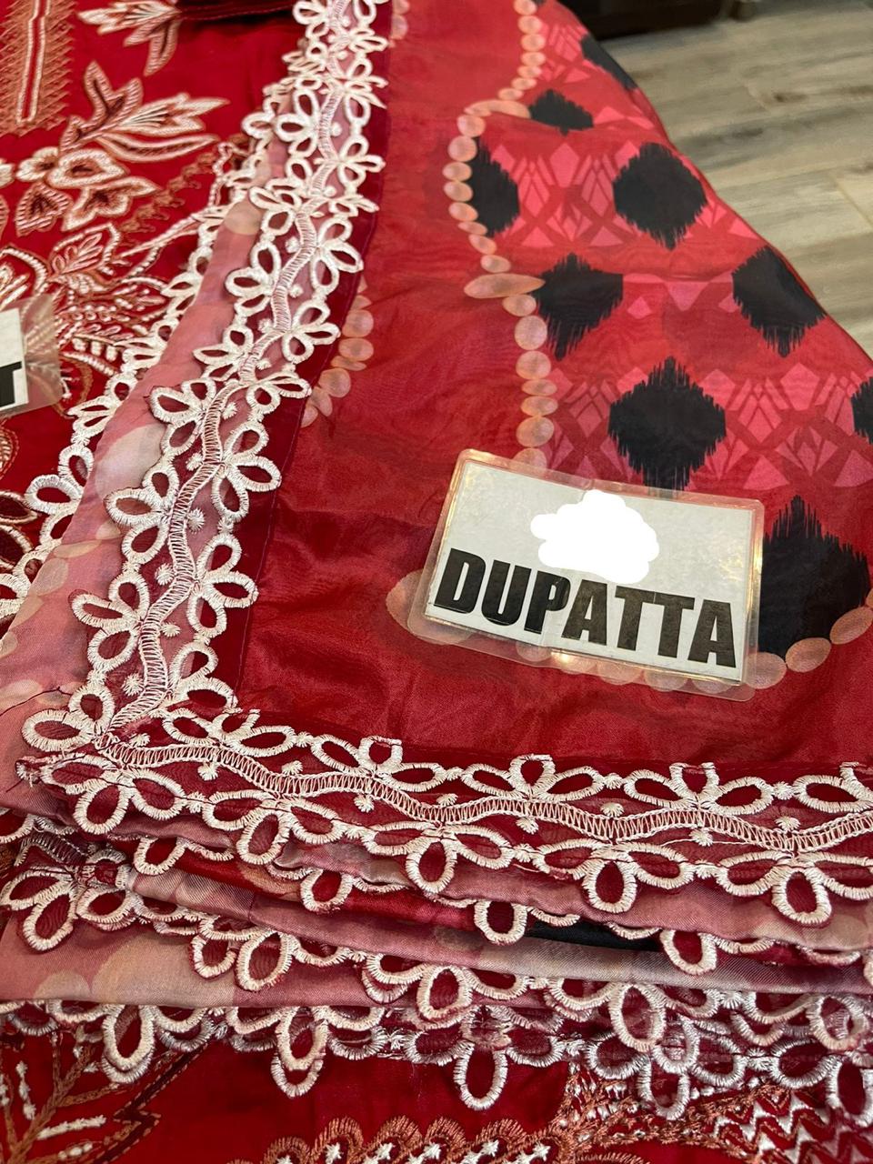 MUSHQ X WEARZA 100% PURE COTTON WITH DIGITAL SILK DUPPATA 2024 - Wearza