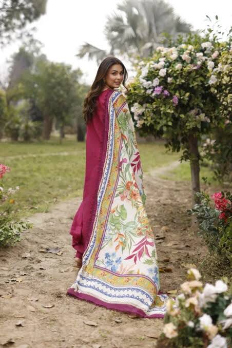 MANARA X WEARZA PREMIUM PURE LAWN WITH DIGITAL SILK DUPPATA 2024 - Wearza