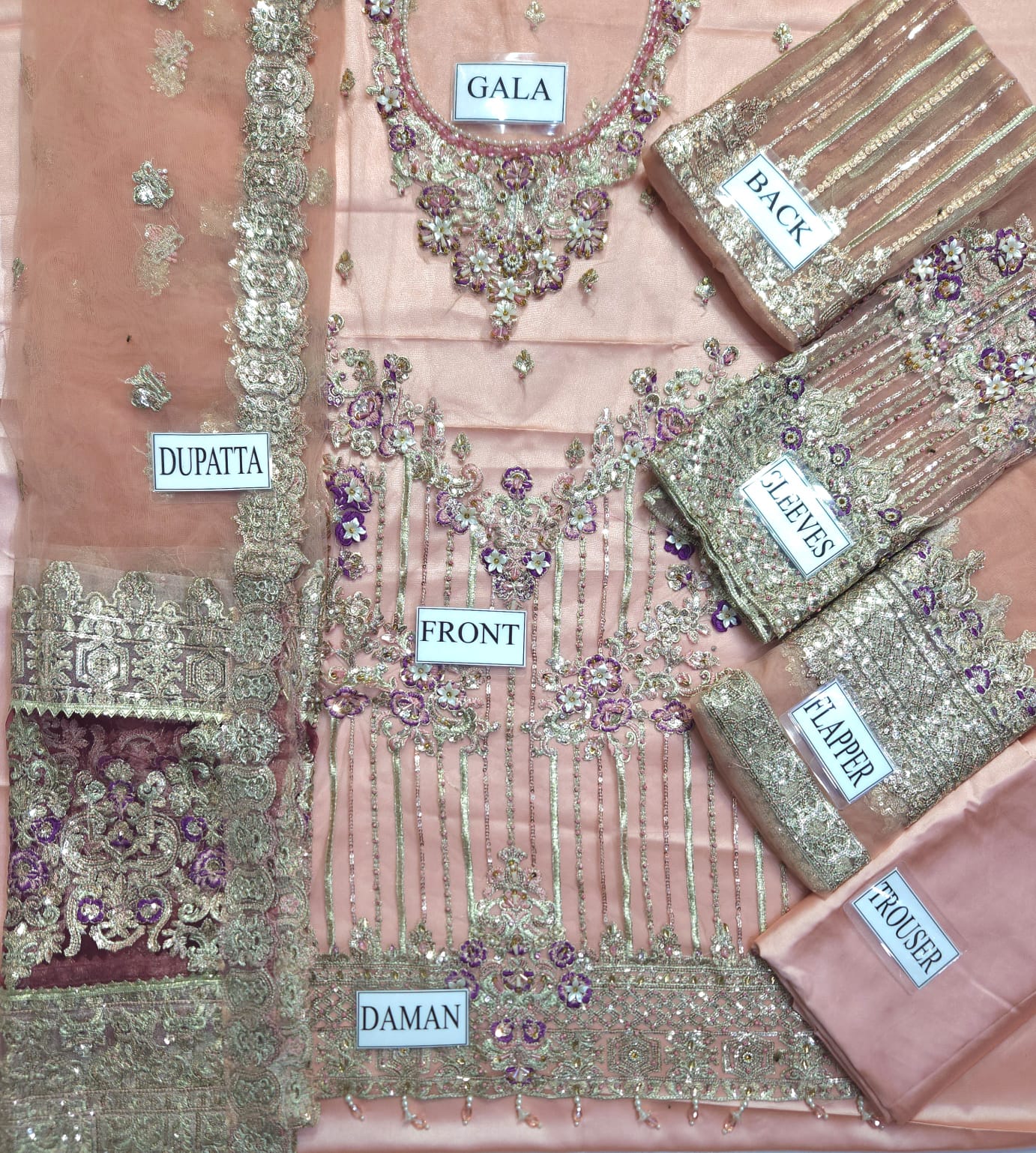 Imrozia 100% Soft Net Garara Heavy Emb & Handwork Fancy Wedding Collection 2024 - Wearza