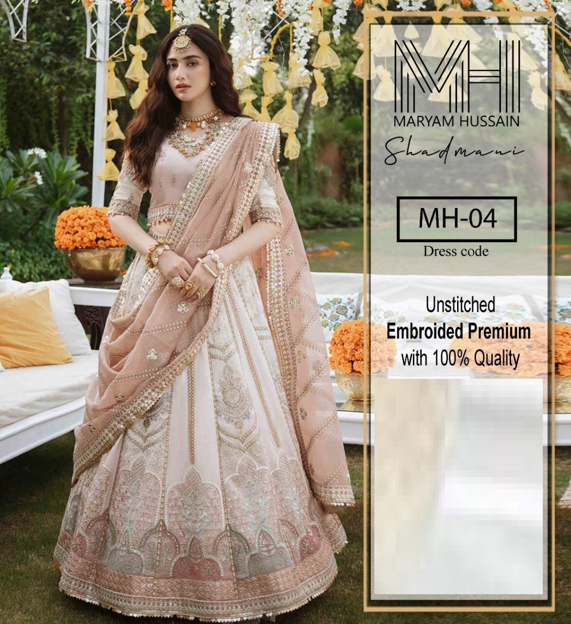 Maryam Hussain Pure Organza Most Demanded Garara Bridal Wedding 2024 WEARZA