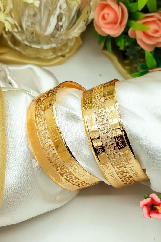 Versace Designs Bangles Set Gold Plated 24 WEARZA