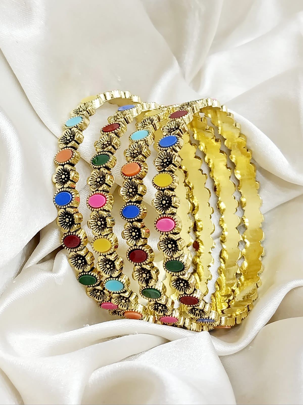 Pashmina New Antique Bangles Sets 24 WEARZA