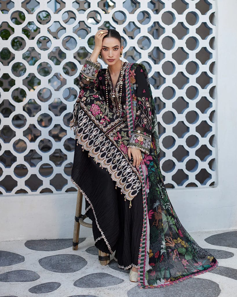 Faiza Saqlain Wz-872 Luxury Pure Lawn Dress With Silk Duppata 2024 WEARZA