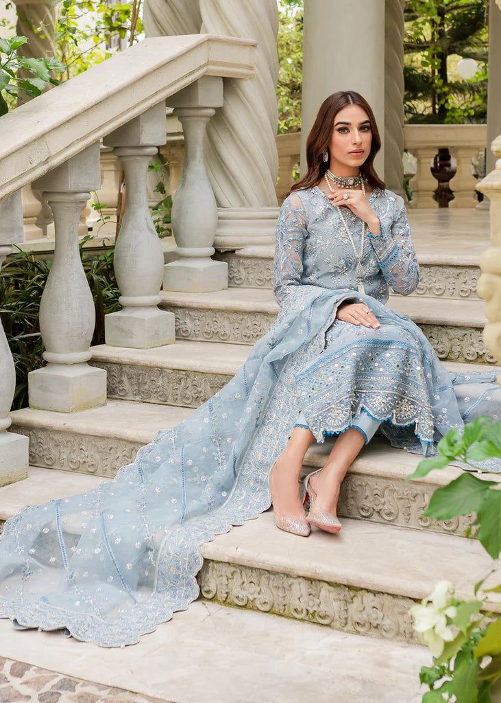 Wearza Wz-231 Pure Organza Dress With Khaadi Net Duppata 2024 WEARZA