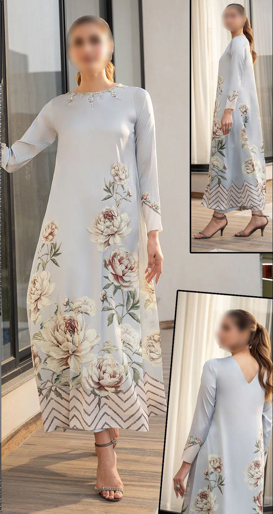 Lulusar Premium Pure Luxurious Silk Pakistani Most Hit Dress 2024