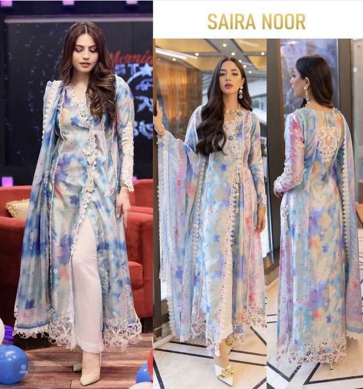 Lulusar Most Demanding Silk Articles Full Printed 03 Winter Seasion Dress 2024