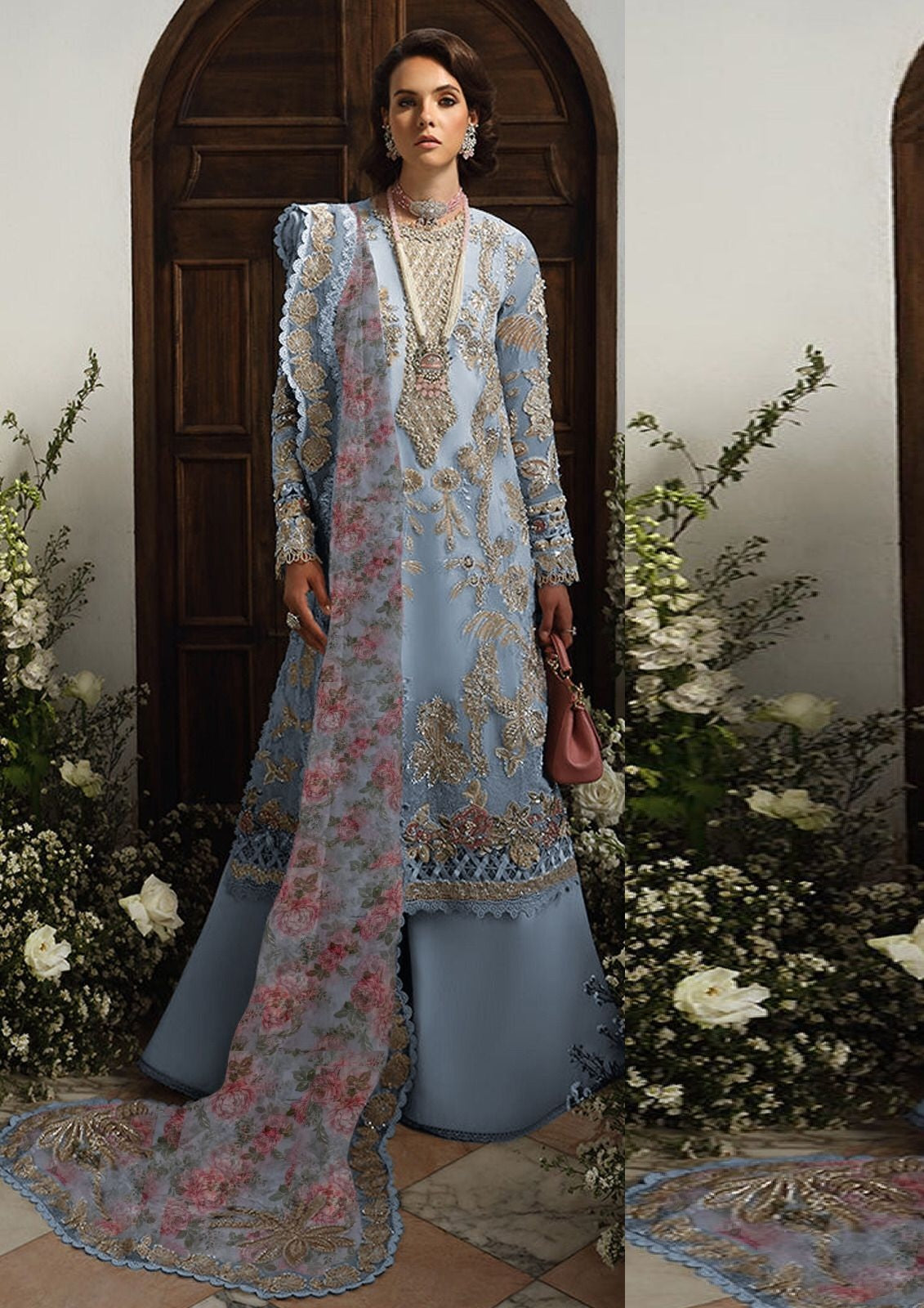 Wearza Shizane Dress Pure Organza Pakistani Dress With Pure Silk Duppata 2024