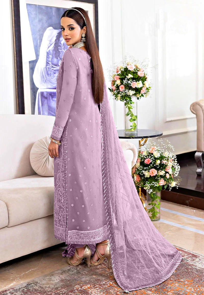 Asim Jofa Jhilmil Semi Pure Chiffon Pakistani Dress 2024