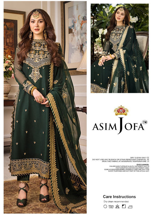 Asim Jofa x Hania Amir Semi Pure Chiffon Party Wear 2025