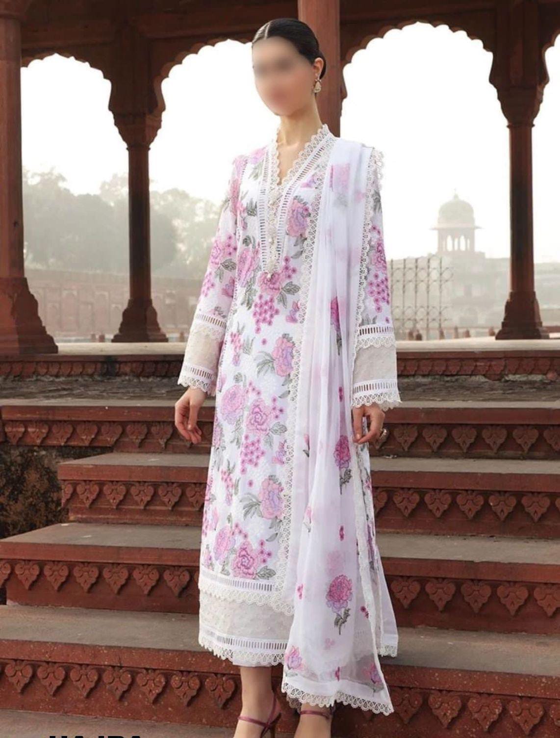 Bareeze Mid Summer Premium Pure Lawn With Chiffon Duppata 2024 - Wearza