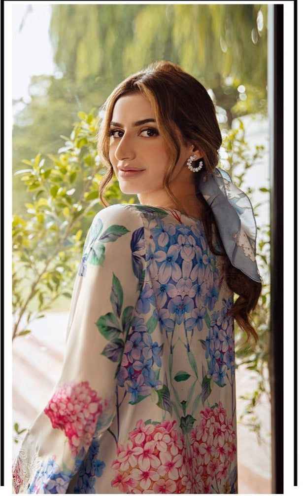 VANIYA WZ-786 MOST HIT ARTICLE DIGITAL PRINTED SWISS LAWN WITH PRINTED ORGANZA DUPPATA 2024 - Wearza